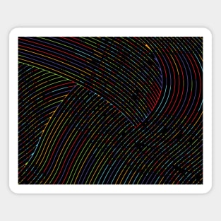 Rainbow Abstract Line Pattern Magnet